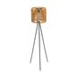 OHS Solar Floor Lamp Rattan Cordless Outdoor Garden Light Dusk Sensor