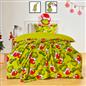 OHS x Grinch Bedding Set Kids Christmas Novelty Soft Duvet Cover with Pillowcase