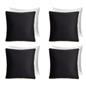 OHS Piped Edge Cushion Covers Matte Velvet Soft Luxury 2/4 Square Pillowcases