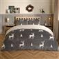 Stag Duvet Cover Pillowcase Bedding Set Soft Ribbed Fleece Quilt Double King Bed