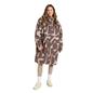OHS Drying Changing Robe Geo Print Sherpa Lined Water Resistant Oversize Coat