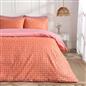 OHS Gingham Embossed Bedding Set Microfibre Duvet Cover with Pillowcase