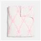 OHS Bow Lattice Throw Ultra Soft Blanket Flannel Fleece Lightweight Bedspread