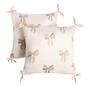 OHS Bows Cushion Covers Matte Velvet Living Room Square Pillowcases Home Decor