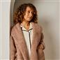 OHS Waterfall Short Cardigan Teddy Fleece Open Front Wrap Loungewear Outwear