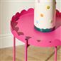 OHS Scallop Edge Side Table Coffee Tables with Metal Frame
