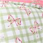 OHS Bow Gingham Bedding Set Microfibre Reversible Duvet Cover with Pillowcase