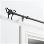 OHS Bow Curtain Pole Extendable 70-220cm Metal 16mm Finnials Decor