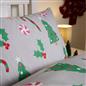 OHS Gingerbread Man Bedding Set Kids Xmas Reversible Duvet Cover with Pillowcase