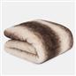 Stripe Throw Over Blanket Faux Fur Fleece Super Soft Plush Sofa Warm Bedspread