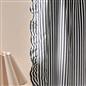OHS Stripe Frill Voile Net Curtains 2 Window Panels Sheer Rod Slot Top Pair Set