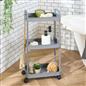 OHS Trolley Cart 3 Tier Roll Bathroom Storage Portable Kitchen Home Organiser