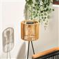 OHS Solar Floor Lamp Rattan Cordless Outdoor Garden Light Dusk Sensor