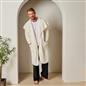 OHS Waterfall Long Cardigan Warm Teddy Fleece Open Front Wrap Loungewear Outwear