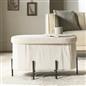 OHS Ottoman Boucle Storage Box Folding Footstool Cube Round Rectangle