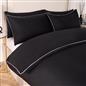 OHS Piped Edge Duvet Cover Set Soft Quilt Pillowcase Bedding Double King Size