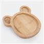 Wooden Bear Plate Kids Food Serving Board Natural Bamboo Kitchen Home Platter