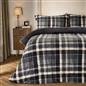 OHS Tartan Check Teddy Fleece Thermal Duvet Cover Bedding Set