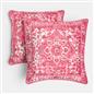 OHS Vintage Print Cushion Covers Matte Velvet Super Soft Square Pillowcases