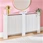 OHS Ribbed Radiator Cover Slatted Engineered Wood Side Board S M L Cabinet Shelf