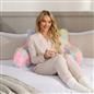 OHS Fluffy Cuddle Cushion Reading Pillow with Arms Lumbar Bed Chair