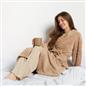 OHS Tufted Dressing Gown Soft Fleece Robe Thermal Bathrobe Hooded Loungewear