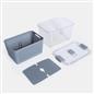 OHS Fridge Container with Lid BPA Free Plastic Food Storage Removable Basket