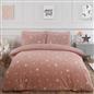 OHS Stars Teddy Fleece Duvet Cover with Pillowcase Soft Plush Bedding Set
