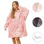 Sienna Crushed Velvet Hoodie Blanket Giant Wearable Oversized Sherpa Sweatshirt