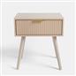 OHS Venice Nightstand Bedside Table 1 Drawer End Side Storage Cabinet