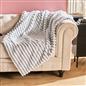 OHS Faux Fur Ribbed Fleece Throw Over Bed Blanket Warm Supersoft