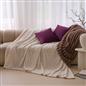 OHS Cable Knit Throw Soft Fleece Family Large Blanket Thermal Bedspread