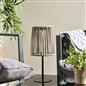 OHS Solar Table Lamp Rattan Cordless Outdoor Garden Light Dusk Sensor