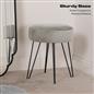 Dressing Table Stool Velvet Round Makeup Vanity Seat Chair Metal Legs Pouffe