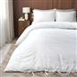 OHS Bow Tie Duvet Cover Plain Dye Soft Cosy Bedding Set with Pillowcase