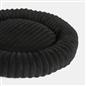 OHS Ribbed Pet Bed Soft Fleece Round Calming Anti Anxiety Cushion for Dog Cat