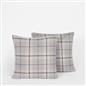 OHS Woven Check Cushion Covers 2 Pack Cases Luxury Home Decor