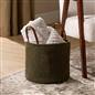 OHS Storage Basket Handles Boucle Fleece Laundry Clothes Organiser