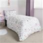 Reversible Duvet Cover Set Kids Ballerina Soft Floral Quilt Pillowcases Bedding