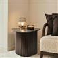 OHS Madison Side Table Ribbed Wood Effect Corner Bedside Coffee Table