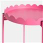 OHS Scallop Edge Side Table Coffee Tables with Metal Frame
