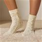 OHS Cable Knit Socks Womens Non Slip Warm Indoor Lounge Sock Slipper