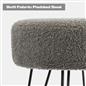 Stool Boucle Fleece Chair Dressing Table Vanity Seat Pouffe Home Spa Foot Rest