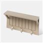 OHS Coat Rack Wall Mounted Shelf Engineered Wood Floating Display Unit