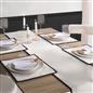 OHS Piped Trim Table Mats Runner Set Matte Velvet Placemats Home Decor