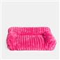 OHS Ribbed Pet Bed Sofa Soft Fleece Dog Cat Washable Anti Anxiety Cushion Mat