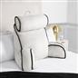 OHS Piped Edge Reading Pillow with Head Rest Super Soft Back Support Bed Sofa