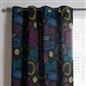 Gaming Eyelet Curtains Pair of Blackout Woven Ring Top Panels Ready Made Kids