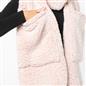 OHS Teddy Fleece Scarf Long Thermal Soft Pockets Hand Neck Warmer Marl Wrap