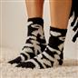 OHS Bows Socks 3 Pair Fluffy Fleece Warm Soft Thermal Bed Lounge Sock Slipper